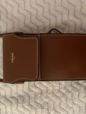 Celine Brown Leather Shoulder Bag